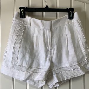 White Linen Shorts